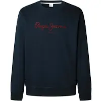 Pepe Jeans pour homme. PM5800011 Sweatshirt Macbeth Plain navy (S), Casuel, Coton, Marine