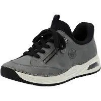 Rieker Chaussure de sport à lacets gris / noir