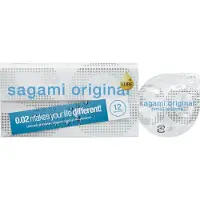Sagami Original 0.02 - préservatif extra lubrifié - 55mm - boîte de 12