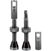 Chris King Peatys X Chris King MK2 Tubeless Valves 1 paire 80 mm argent PTV2-80-SIL-12