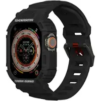 Skinarma Band+Case Mecha 2in1 Apple Watch 49mm black (TPU), Sangles de montre, Noir