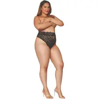Dreamgirls - culotte taille haute en dentelle - noir