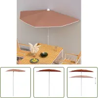 The Living Store Demi-parasol avec mât 180x90 cm Terracotta-Rouge