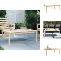 vidaXL Table de jardin 121x82,5x45 cm Pin massif - Tables de jardin