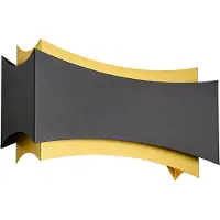 QAZQA Applique murale moderne noire avec or - Plats