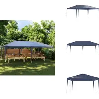 vidaXL Tente de réception 4x6 m Bleu - Pavillons & Tentes de réception