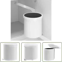 The Living Store Poubelle de cuisine encastrable plastique 8 L