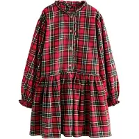 Next Robe sapin / rouge / lie de vin / blanc