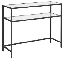 Vasagle Table Console 2 Niveaux, Noir