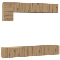vidaXL Ensemble de meubles TV mural 5 pcs Artisan-Chêne Bois composite