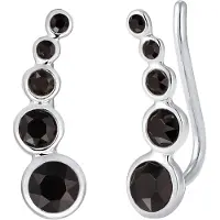 Elli Boucles d'oreilles 'Climber' noir / argent