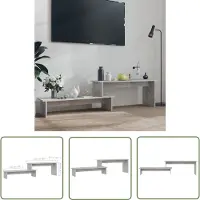 The Living Store Armoire TV gris béton 180x30x43 cm Bois composite