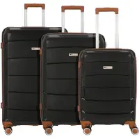 Cocoono Ensemble de bagages brun foncé / noir