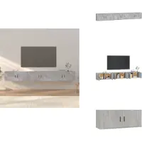 vidaXL Armoires murales TV 3 pcs. Gris béton 100x34,5x40 cm - Meubles TV