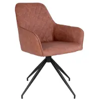 House Nordic Harbo Chaise de salle à manger avec pied pivotant, marron, noir.