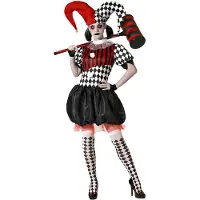 Atosa Sinister Harlequin Woman Costume Noir M-L Enfants