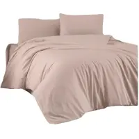L'essentiel Maison , Dusty Rose, Ranforce Ensemble housse de couette king-size (FR), Rose poussiéreuse, 100 % COTON RANFORCE, 240 x 220 cm