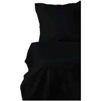 L'essentiel Maison , De Black, ensemble housse de couette en satin King (FR), noir, 100 % satin de coton, 240 x 220 cm