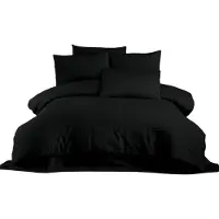 L'essentiel Maison , Lilyum- WTN6210, Noir, couettes, 100% satin de coton