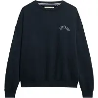 Superdry pour femme. W2012446A Athletic Relaxed Printed Crew Sweatshirt navy (M), Casuel, Coton, Marine