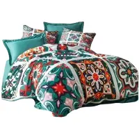 L'essentiel Maison , 477, ensemble housse de couette king-size (FR), vert, 100 % POLYESTER-MICROSATIN, 240 x 220 cm