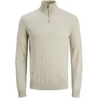 Jack & Jones Pull Col Haut Zippé Tissu Crocheté Souple Coton Homme Jack & Jones