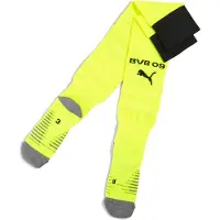 Puma Chaussettes de sport 'Borussia Dortmund 25/26' citron vert / gris / noir