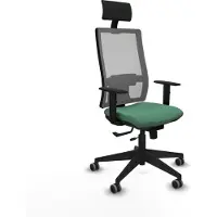 Piqueras Y Crespo Chaise de bureau avec appuie-tête 1D066G1 vert émeraude