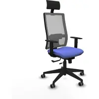 Piqueras Y Crespo Chaise de bureau avec appui-tête 1D066G1 bleu clair