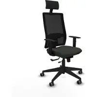 Piqueras Y Crespo Chaise de bureau avec appui-tête 1D066G1 Noir