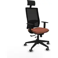 Piqueras Y Crespo Chaise de bureau avec appui-tête 1D066G1 Marron