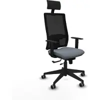 Piqueras Y Crespo Chaise de bureau avec appui-tête 1D066G1 Gris
