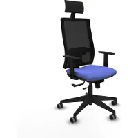 Piqueras Y Crespo Chaise de bureau avec appui-tête 1D066G1 bleu clair