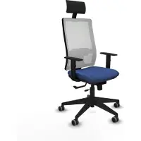 Piqueras Y Crespo Chaise de bureau avec appui-tête 1D066G1 bleu marine