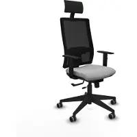 Piqueras Y Crespo Chaise de bureau avec appui-tête 1D066G1 Gris clair