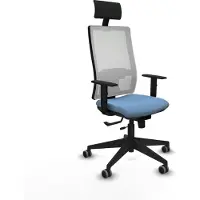 Piqueras Y Crespo Chaise de bureau avec appui-tête 1D066G1 bleu ciel