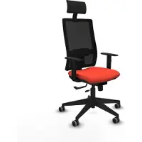 Piqueras Y Crespo Chaise de bureau avec appui-tête 1D066G1 orange foncé