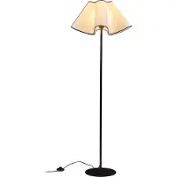 Lux.pro Lampadaire 'Ashton' avec abat-jour en tissu 153 cm noir / blanc