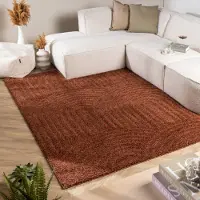 FRAAI Tapis scandinave - Lova Arches Terracottas | 200x290 cm | Rectangulaire | Pile haute