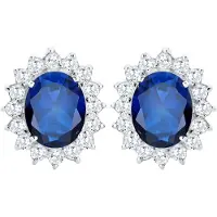 Elli Boucles d'oreilles bleu / argent