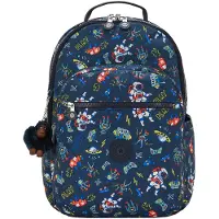 Kipling Sac à dos 'Seoul Colllege Extra' bleu marine / jaune / rouge / blanc