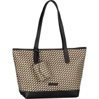 Tom Tailor Cabas beige / noir