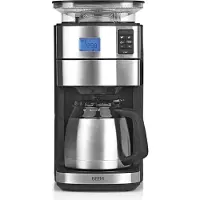 BEEM FRESH-AROMA-PERFECT II Cafetière filtre avec moulin - Thermo | Acier inoxydable | Thermocafetière | Minuteur 24h | 1000 W | Réservoir à grains 180 g