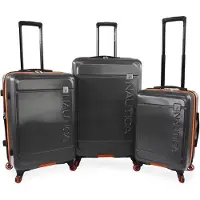 Nautica 3-teiliges Hartschalenkoffer-Set Roadie, Valise, Gris, Orange