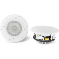Power Dynamics Haut-parleurs de plafond WCS80, set de 2, 2x 35W, blanc (Passif), Haut-parleur PA, Blanc