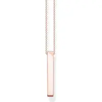 Thomas Sabo Chaîne parallélépipède en or rose, (Argent 925, Or rose, 45 cm)