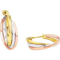 Amor Boucles d'oreilles Créoles, (Or)