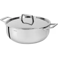 Cristel Casserole Castel'Pro Fixe, 24 cm, Poêle + casserole, Argent