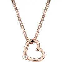 Elli DIAMONDS Chaîne 'Herz' or rose