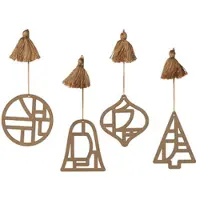 Broste Copenhagen Décorations de noël FILI X4 - Marron - Unique